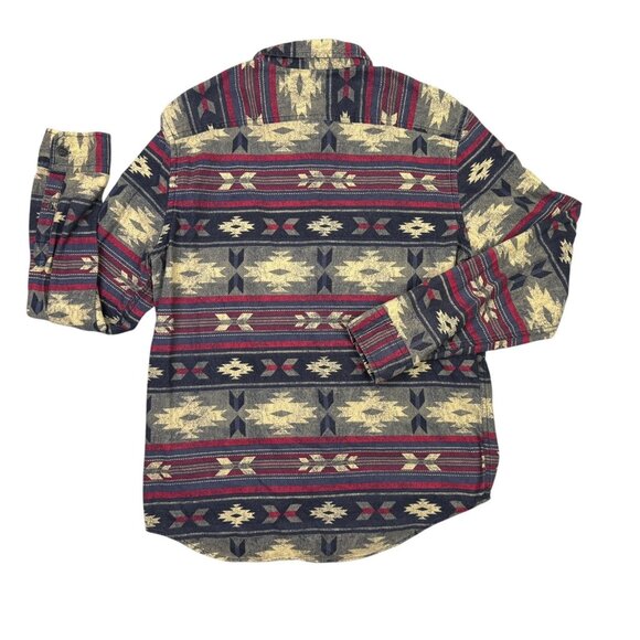 American Eagle AE Aztec Shirt Mens L Button Down Western Southwest Rodeo Pocket - Picture 2 of 7